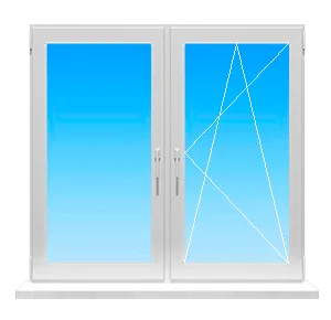 Фото окна с неподвижной и поворотно-откидной створкой цена